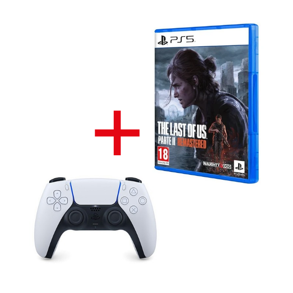 Sony Controller wireless DualSense V3 White + The Last of Us Parte II Remastered PS5